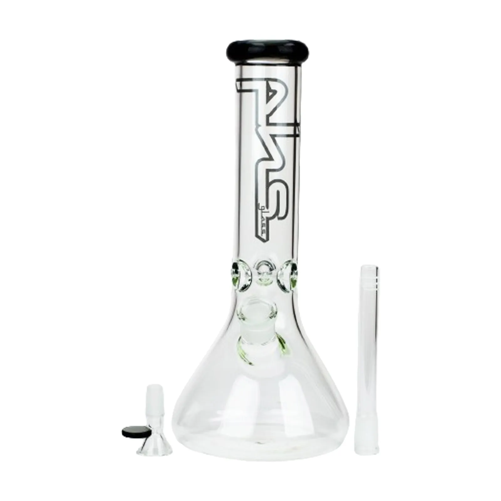 12-Inch Glass Flower Graphic Beaker Bongs