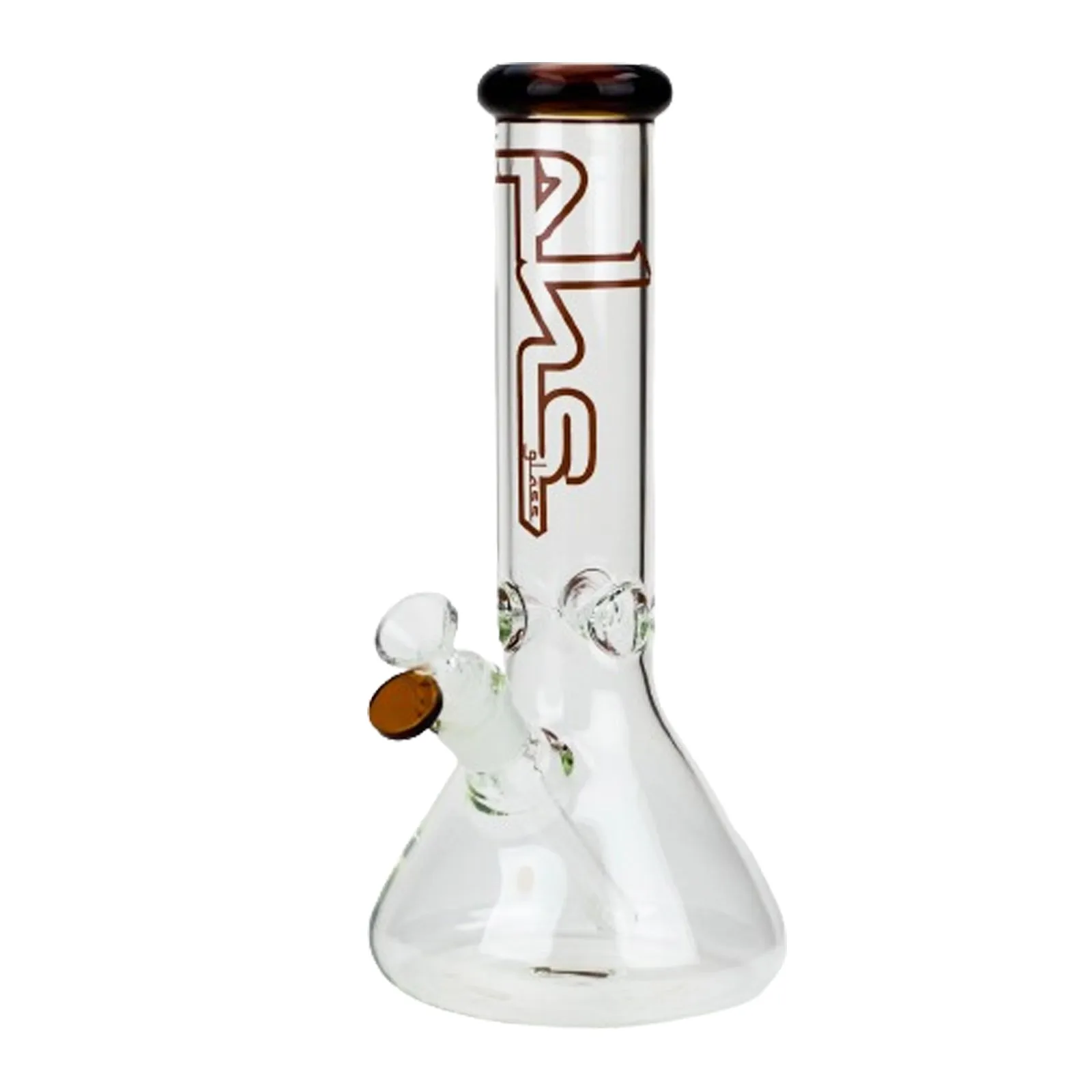 12-Inch Glass Flower Graphic Beaker Bongs