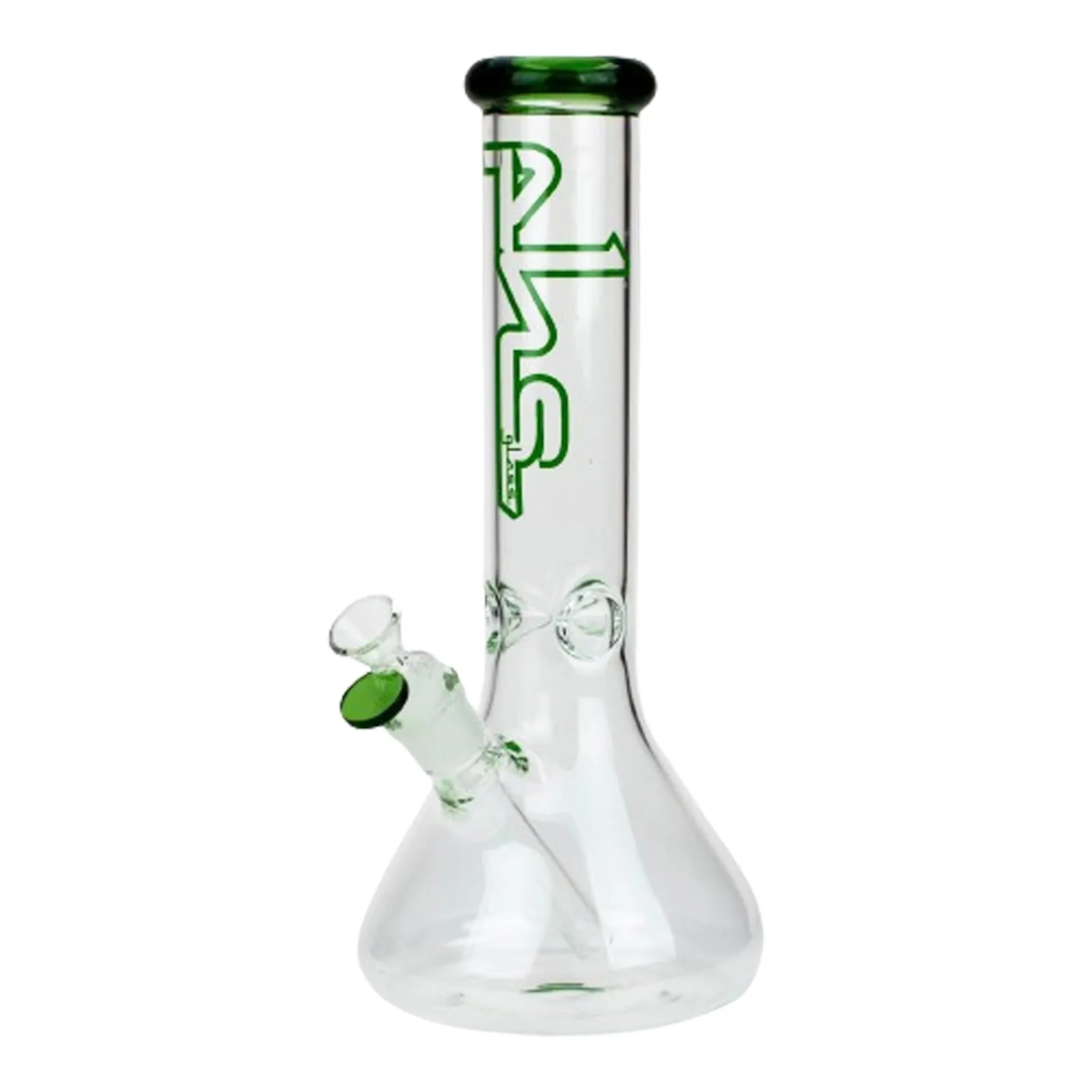 12-Inch Glass Flower Graphic Beaker Bongs