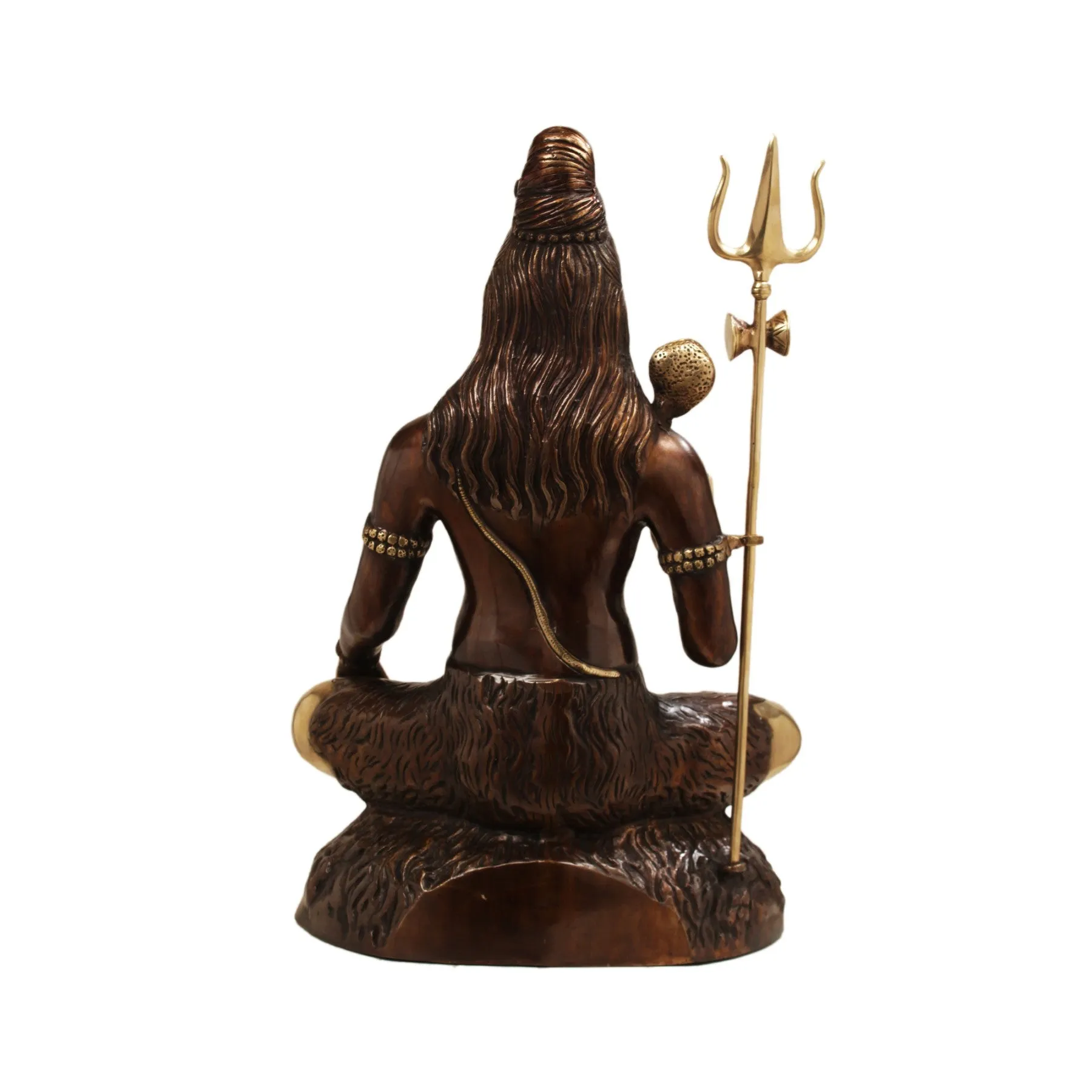 22.5" BRASS SHIVA SITTING COLOUR BRT