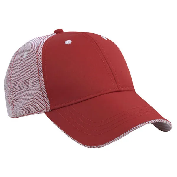 AHEAD Red/White Performance Mesh Back Cap