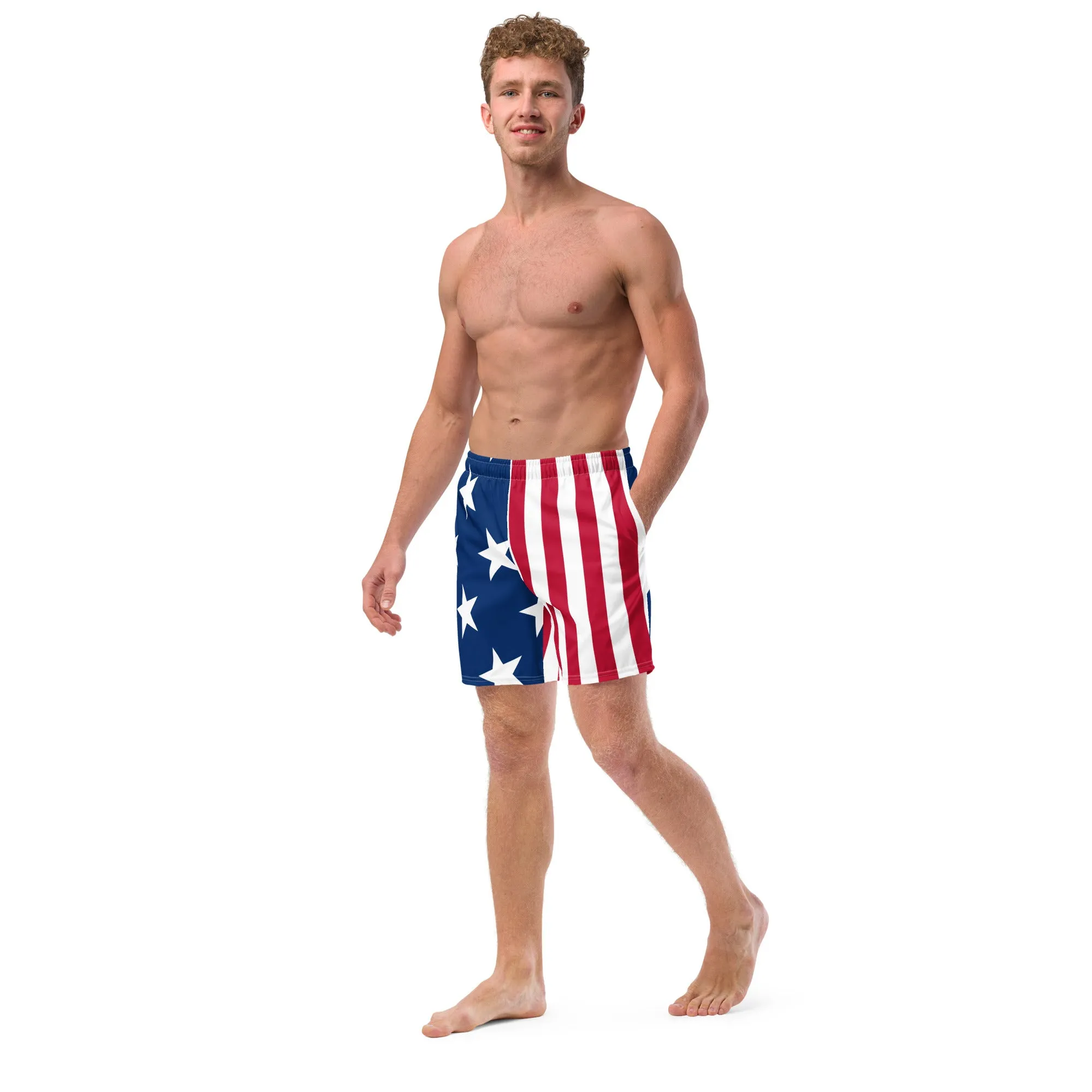 American Chads US Flag Swim Trunks