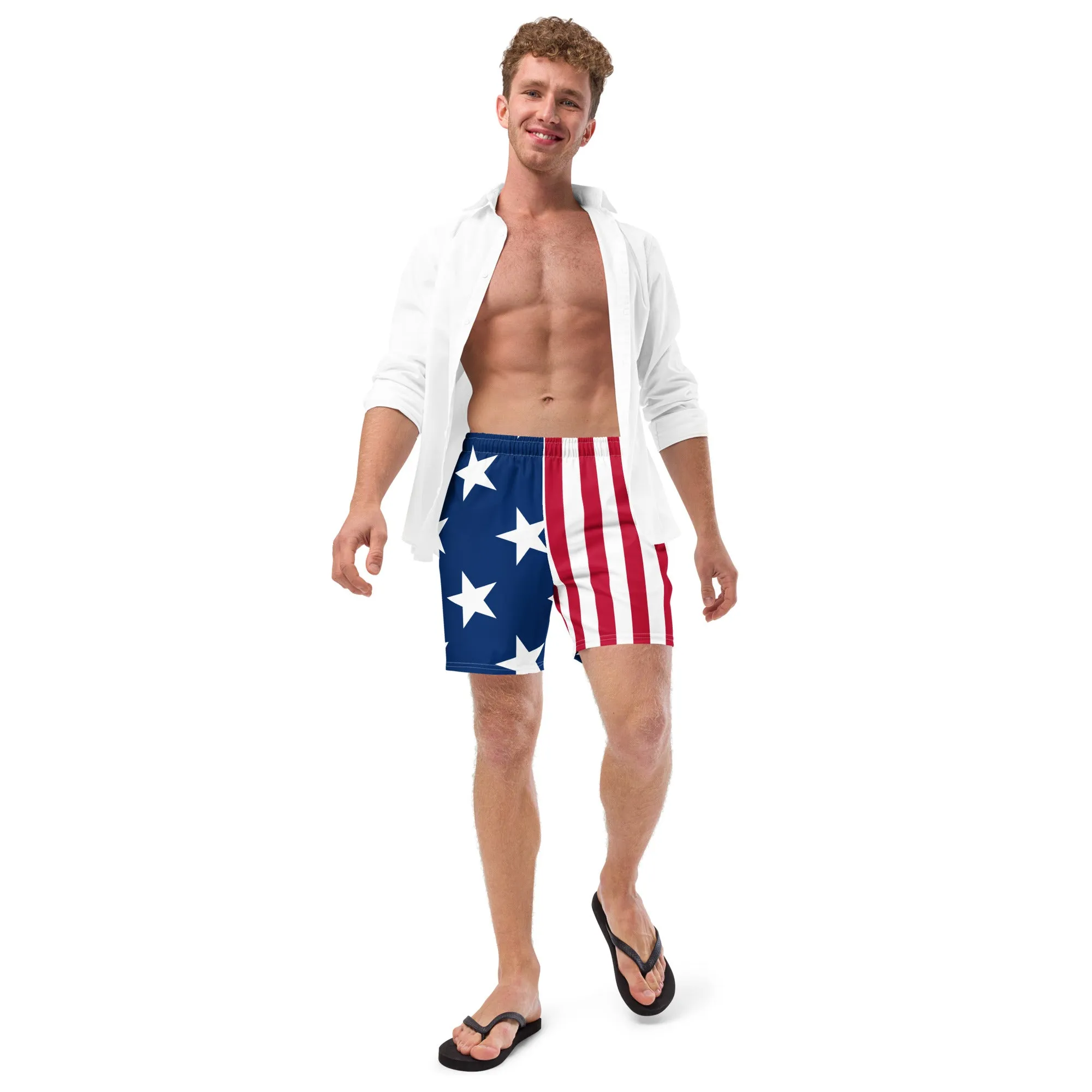 American Chads US Flag Swim Trunks