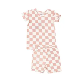 Angel Dear - Kids Pajamas - Pink Checkerboard