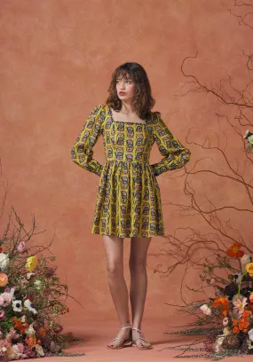 Anna Dress Serpent Yellow