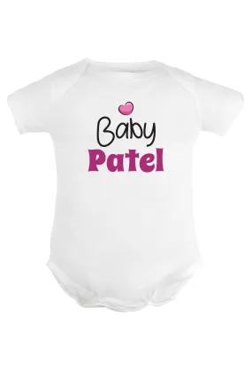 Baby (Pink) Custom Surname Baby Romper | Onesies