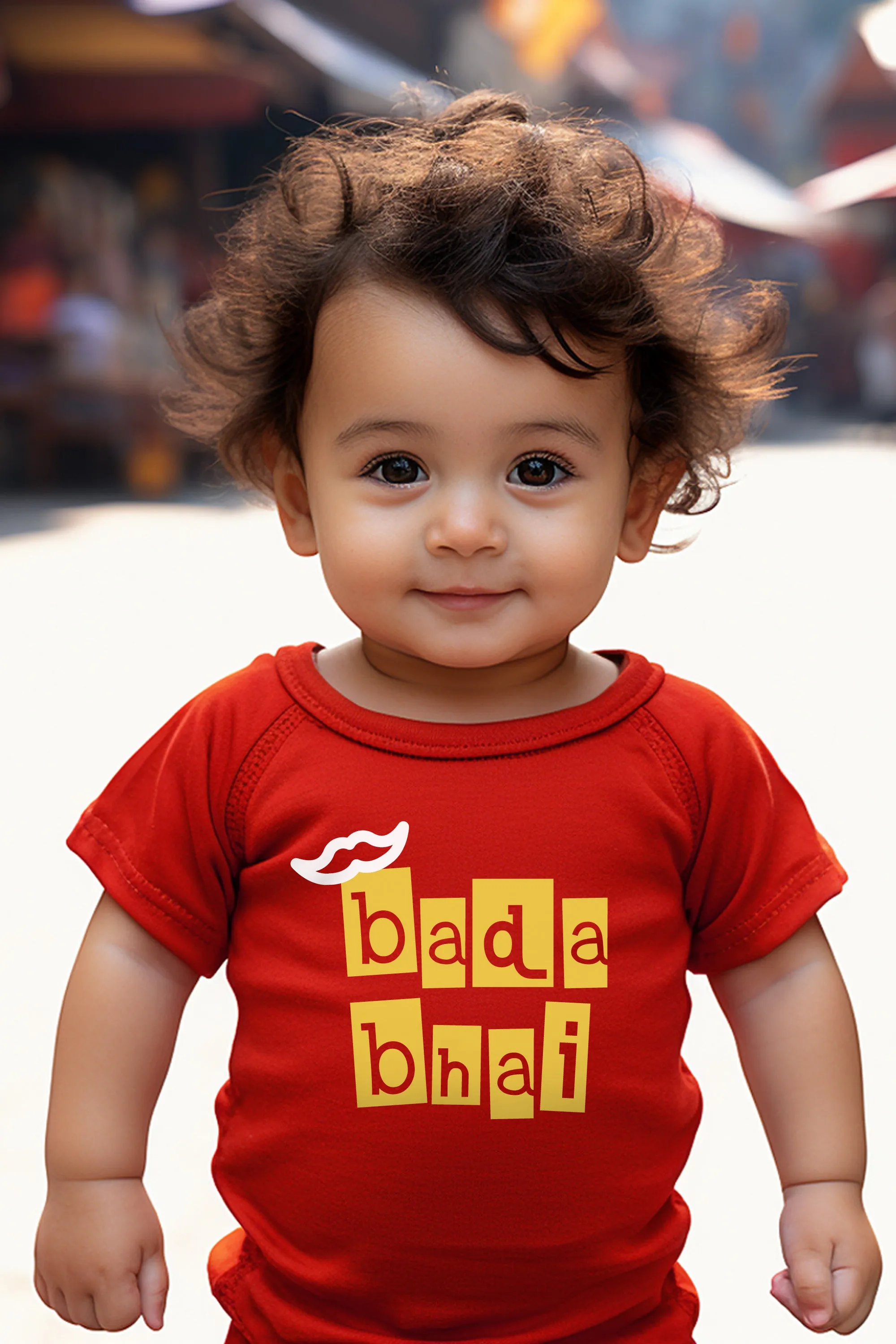 Bada Bhai in Box Design Baby Romper | Onesies