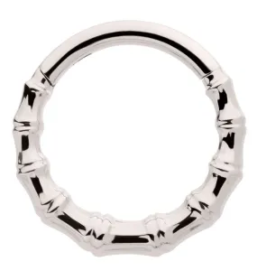 Bamboo Titanium Hinged Segment Ring