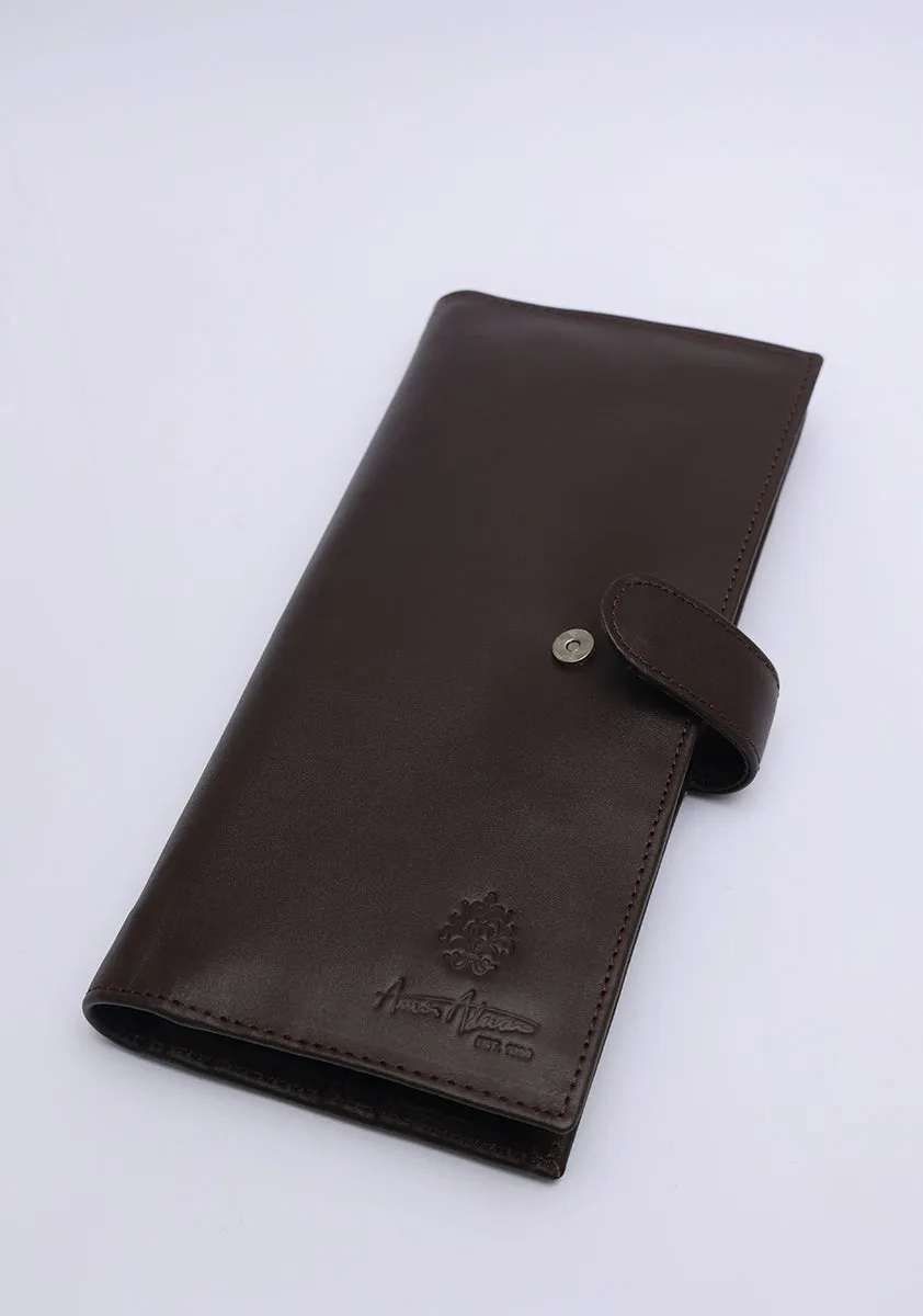 Basic Leather Brown Travel Wallet