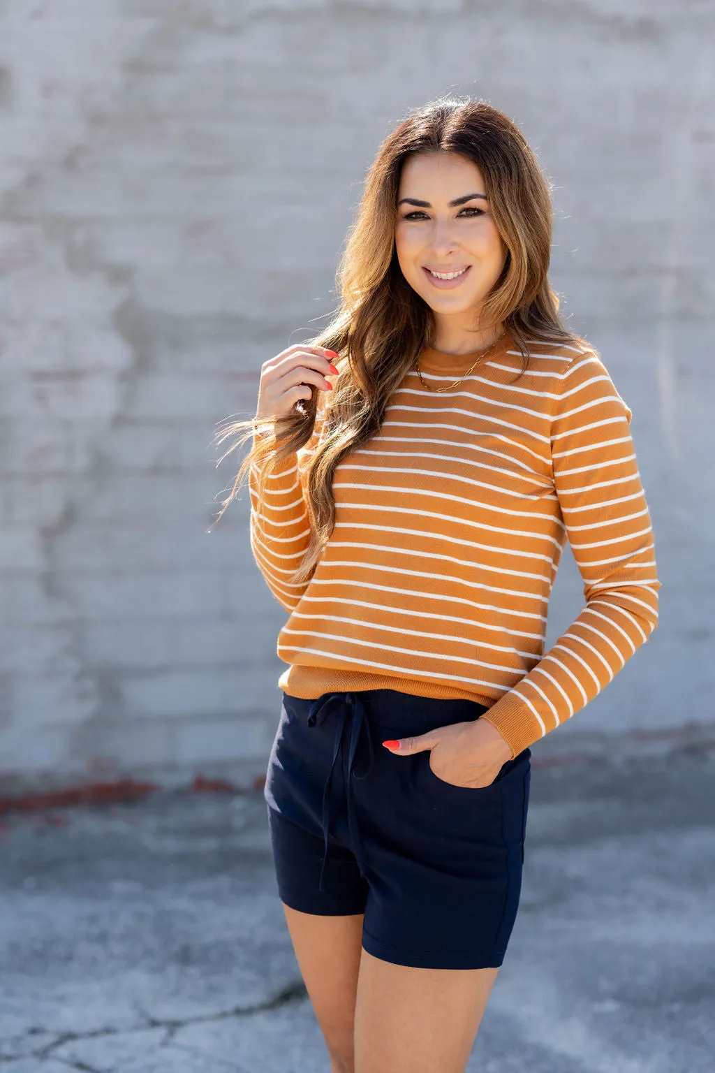 Basic Striped Sweater Tee