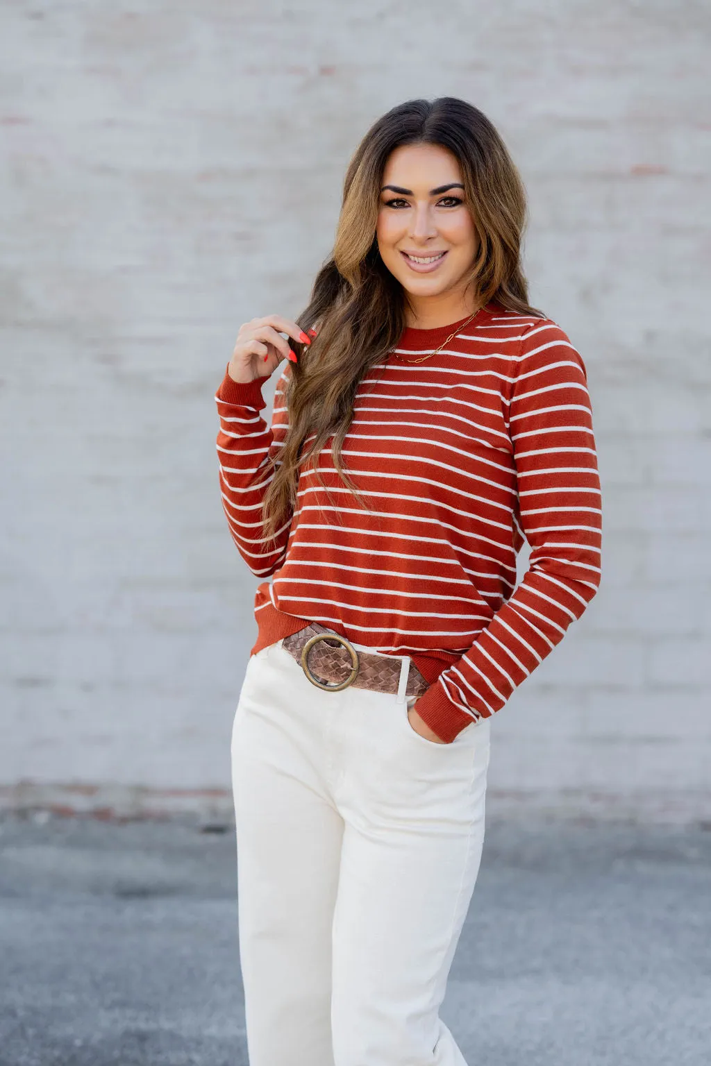 Basic Striped Sweater Tee