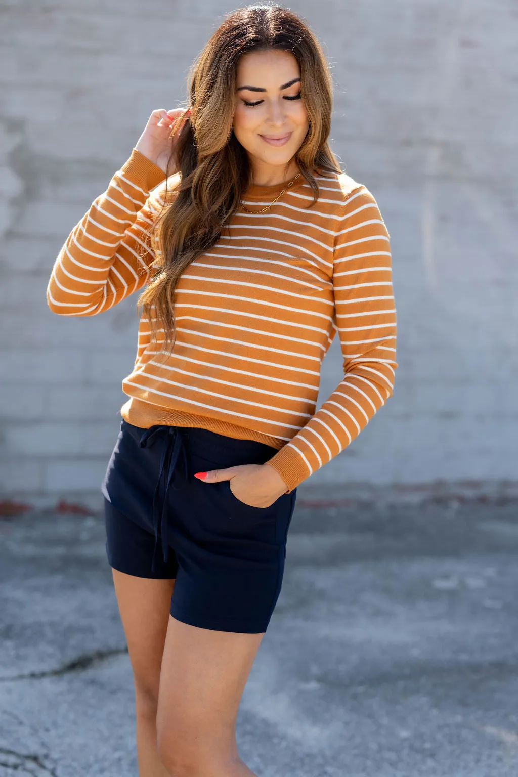 Basic Striped Sweater Tee