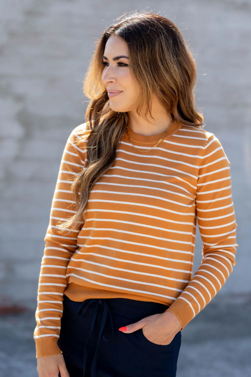 Basic Striped Sweater Tee