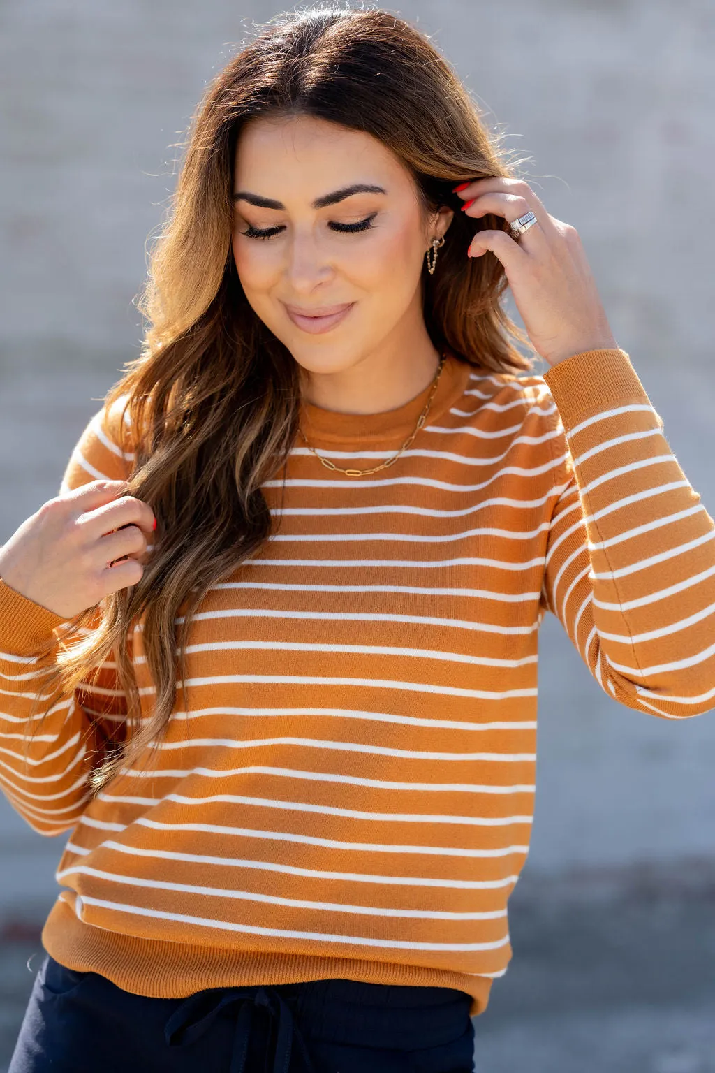 Basic Striped Sweater Tee