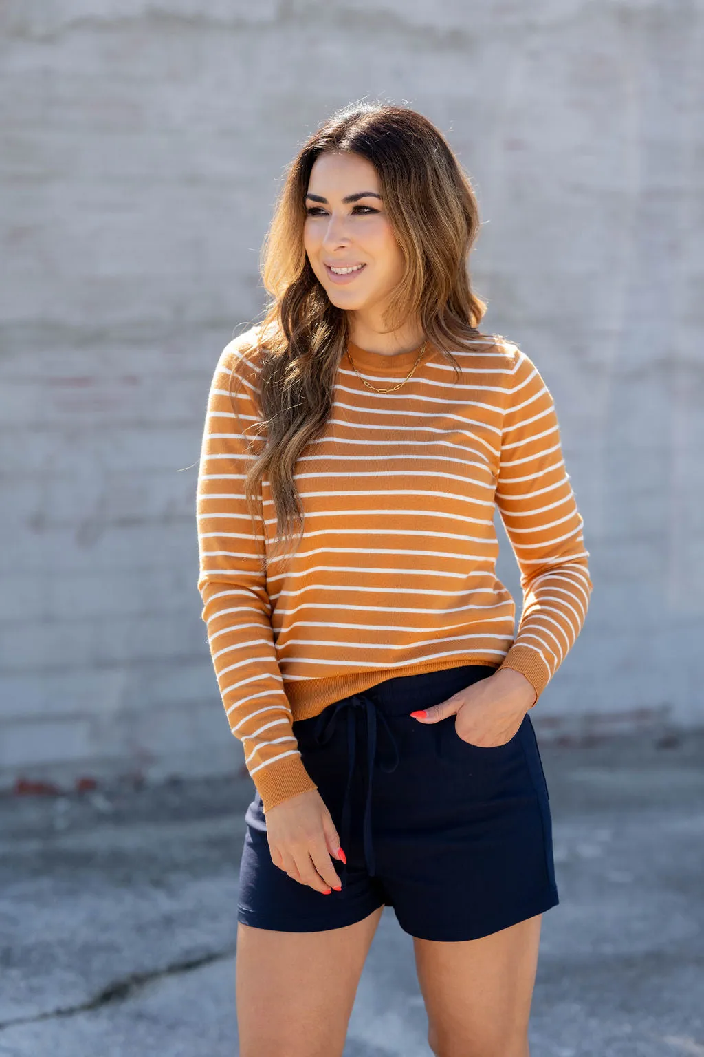 Basic Striped Sweater Tee