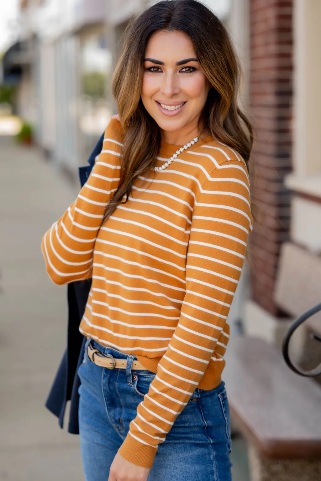 Basic Striped Sweater Tee