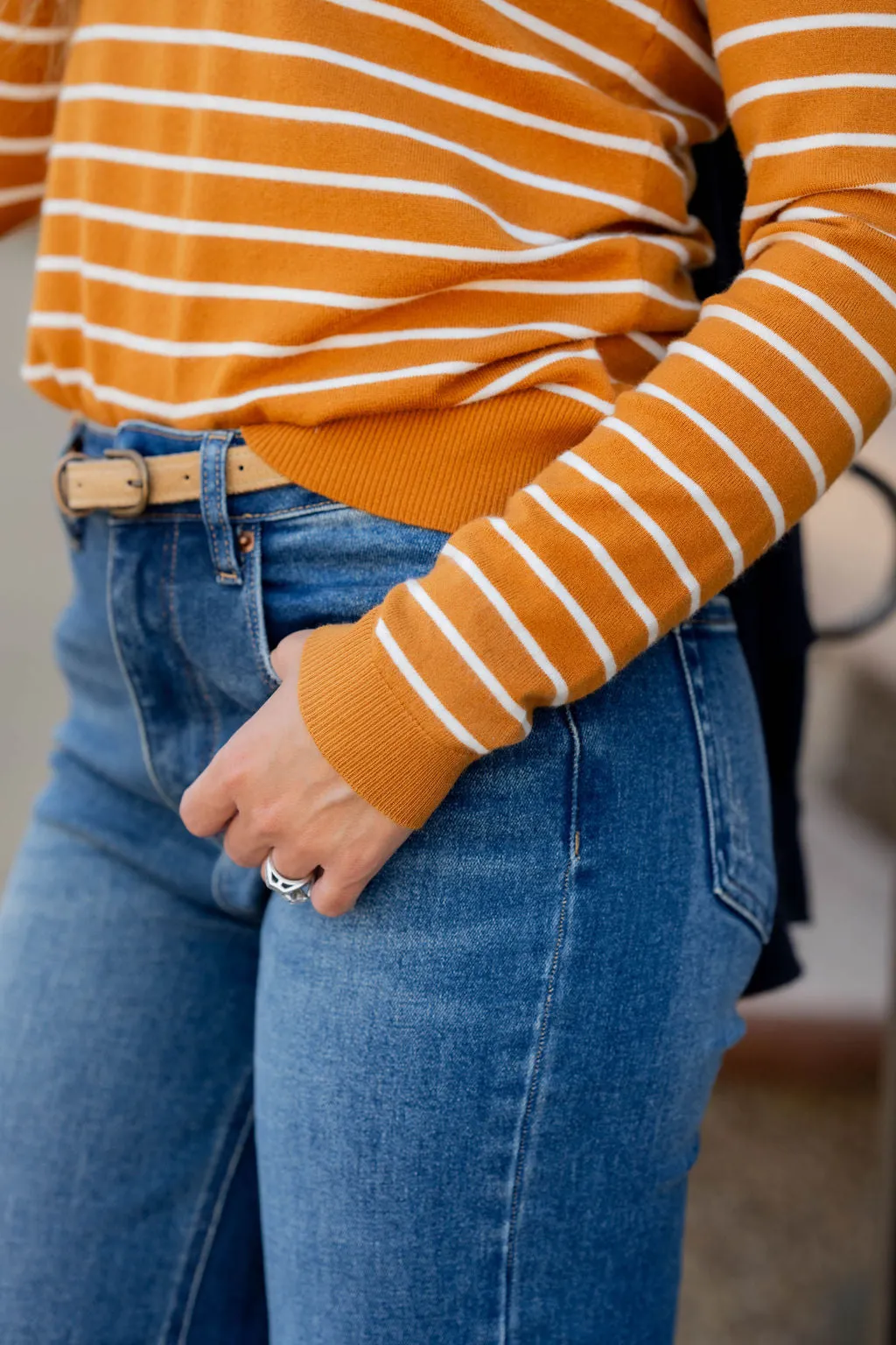 Basic Striped Sweater Tee