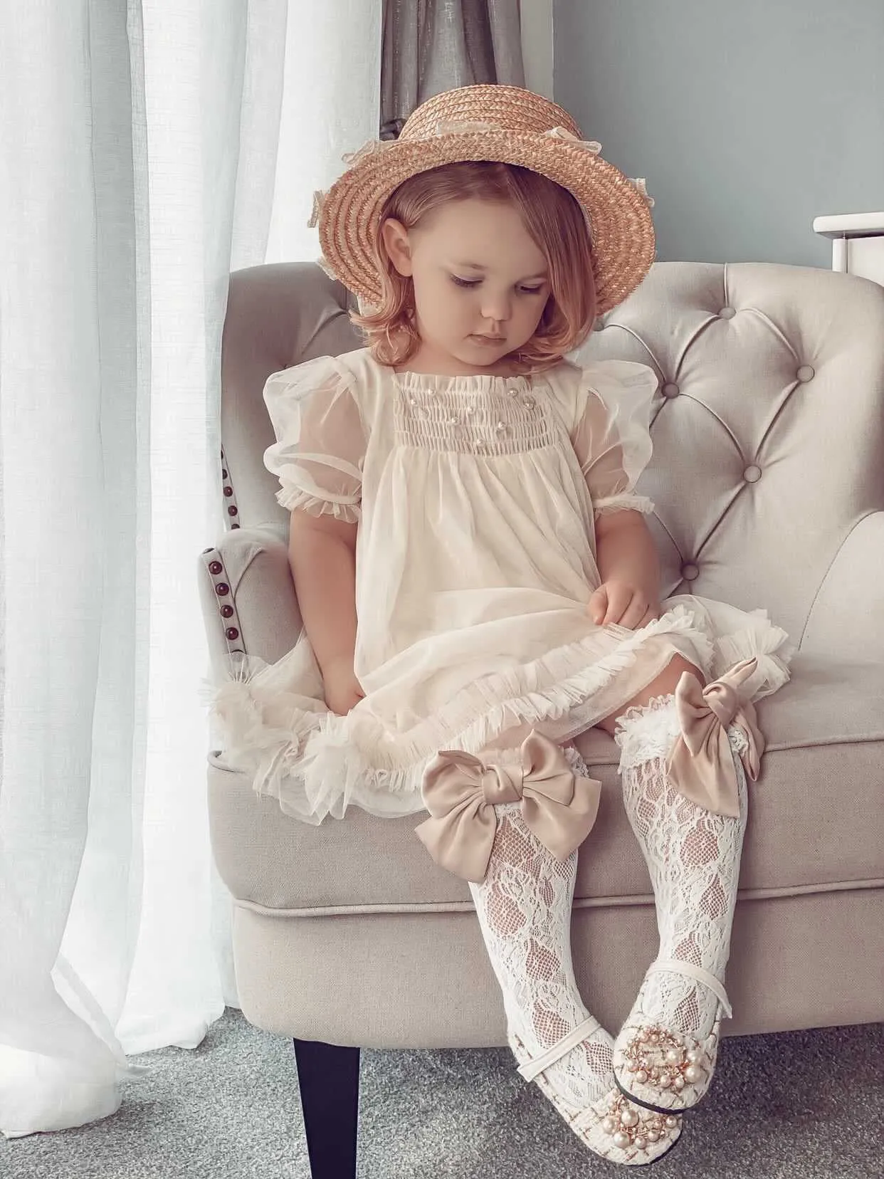 Bella Buttermilk Tulle Dress