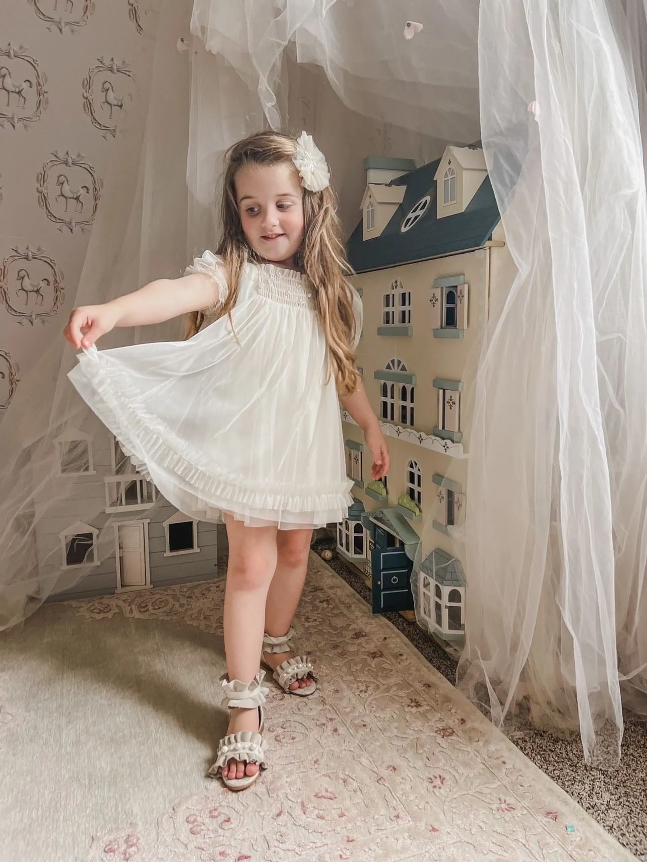 Bella Buttermilk Tulle Dress