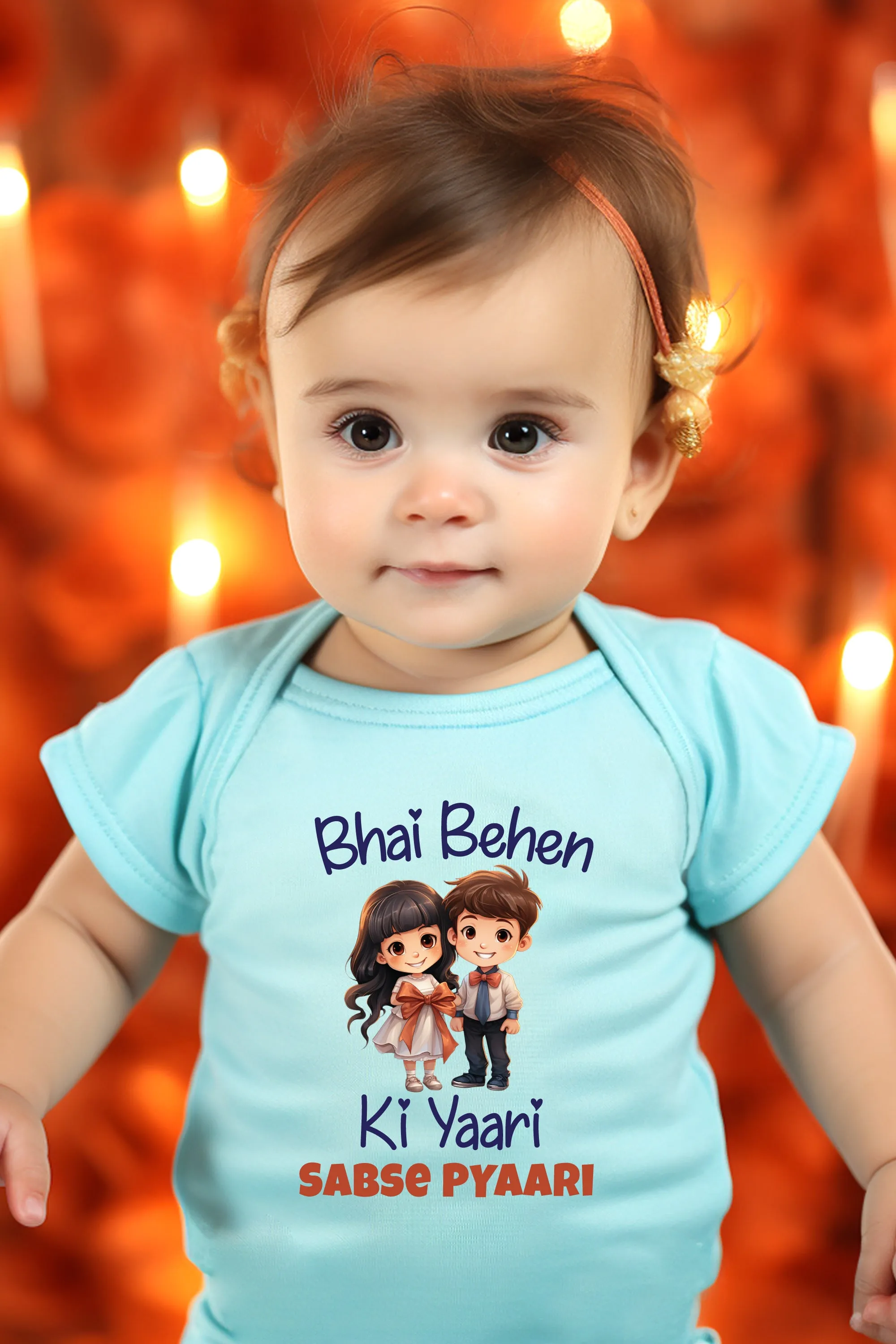 Bhai Behen Ki Yaari Sabse Pyaari Baby Romper | Onesies