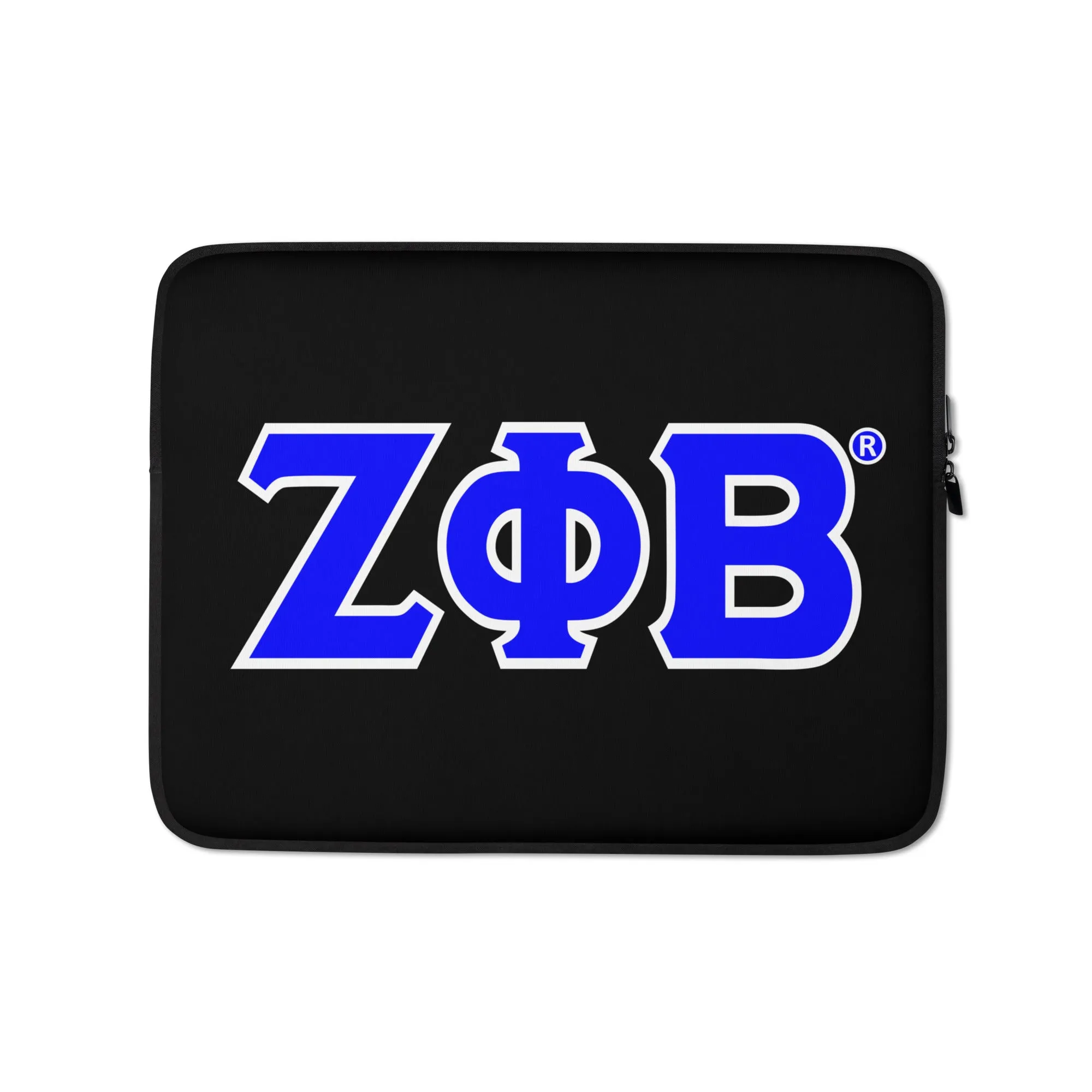 Black ΖΦΒ Laptop Sleeve