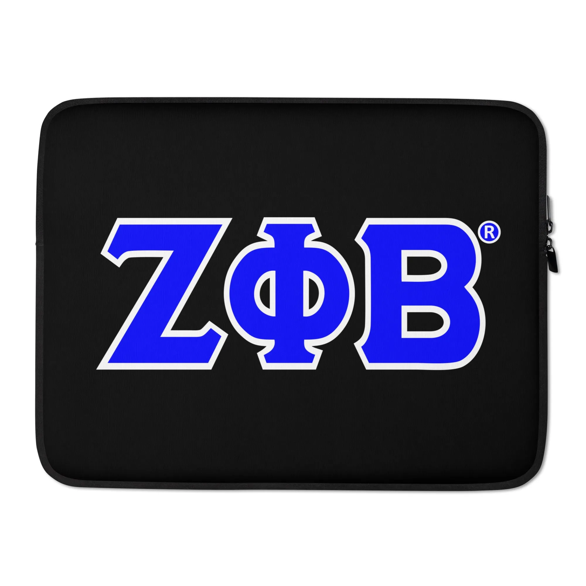 Black ΖΦΒ Laptop Sleeve