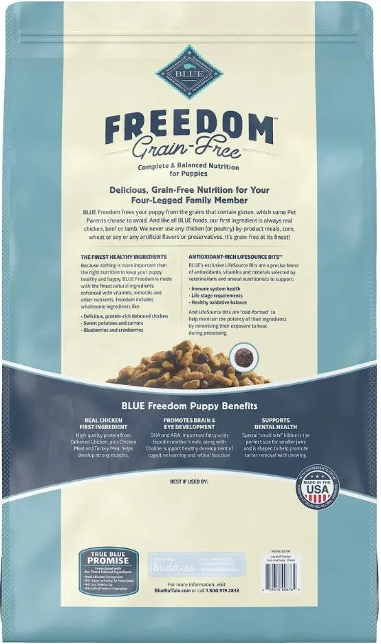 Blue Buffalo Freedom Grain Free Chicken Recipe Puppy Dry Dog Food