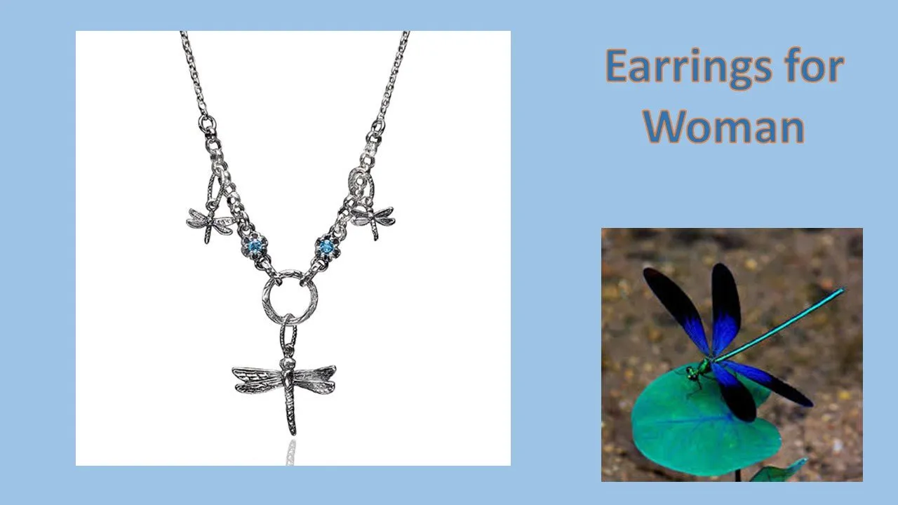 Bluenoemi Sterling Silver Dragonfly Pendant for Woman