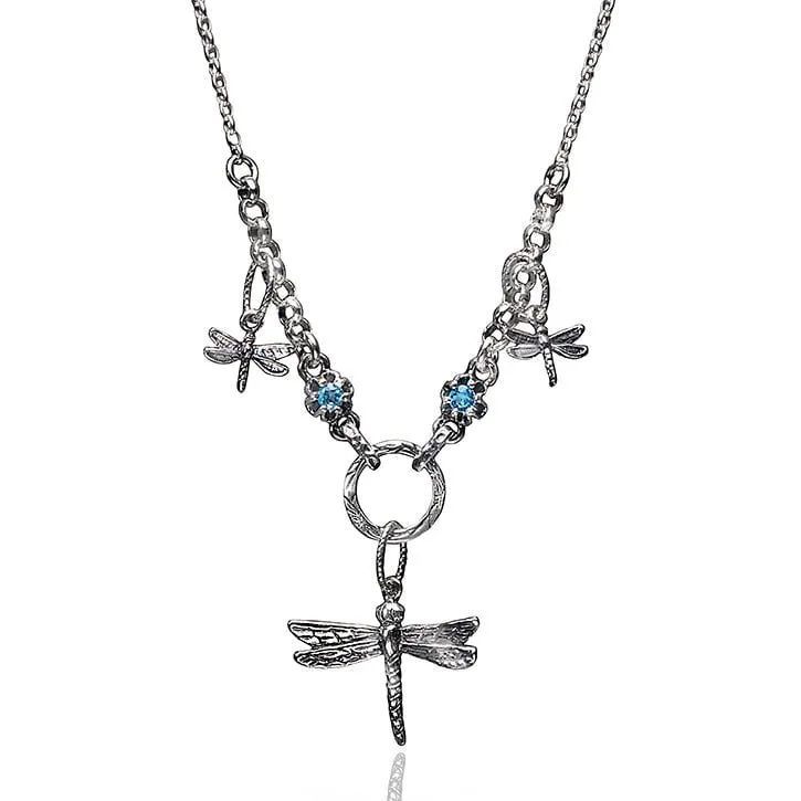 Bluenoemi Sterling Silver Dragonfly Pendant for Woman