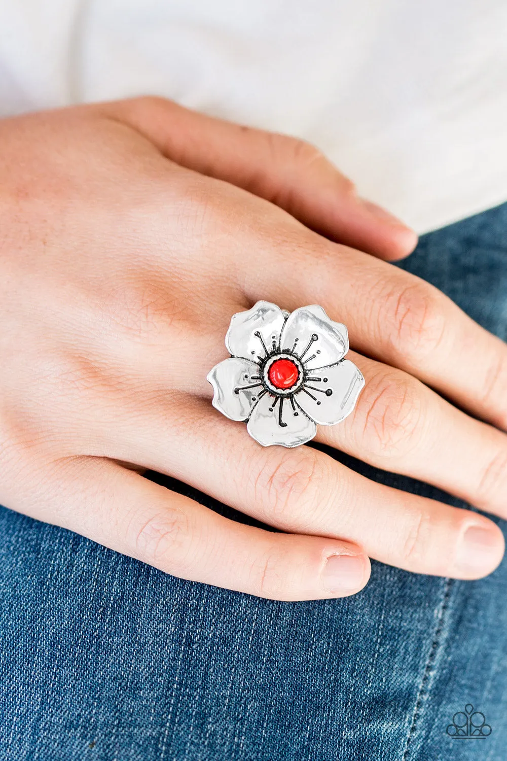 Boho Blossom - Red Ring