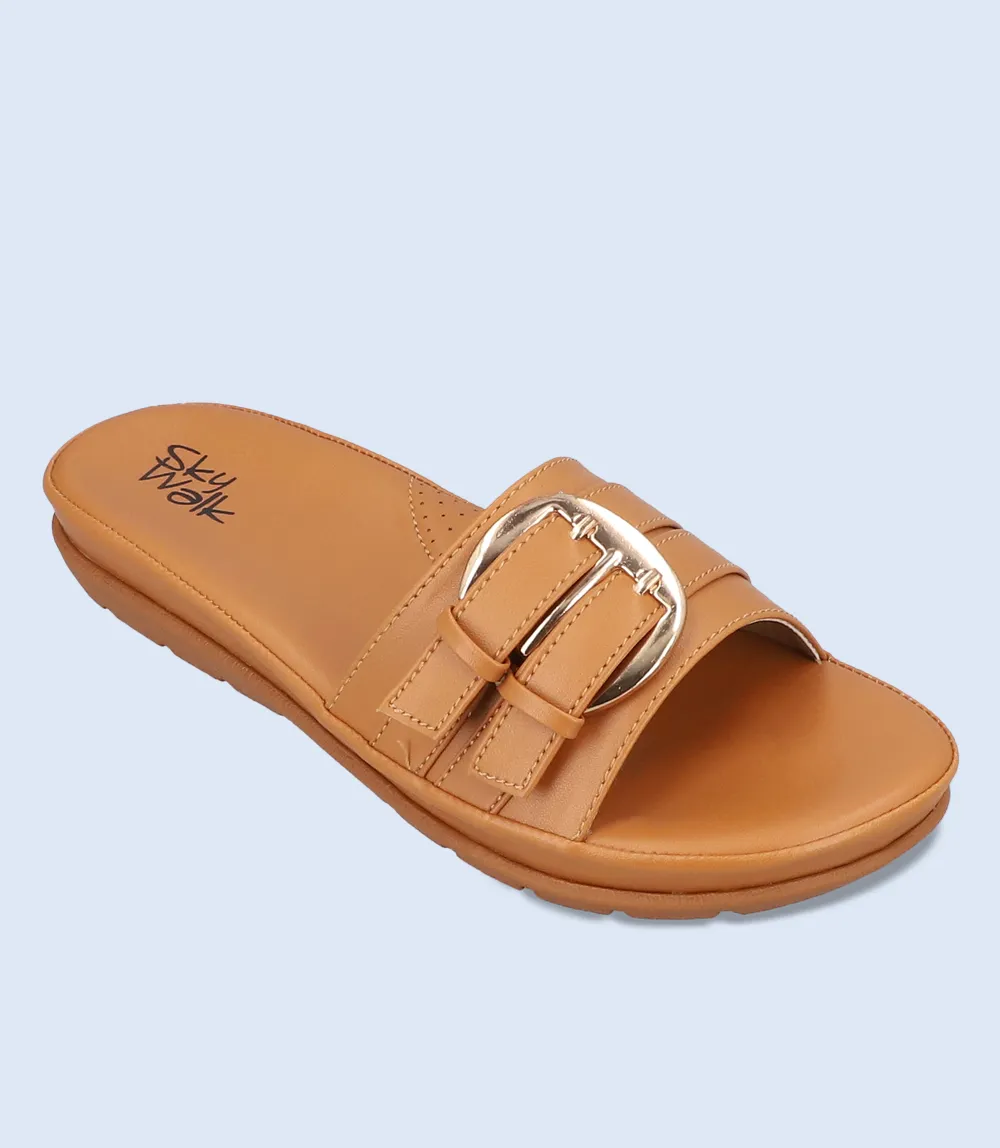 BW9255-TAN-Women Comfort Slipper