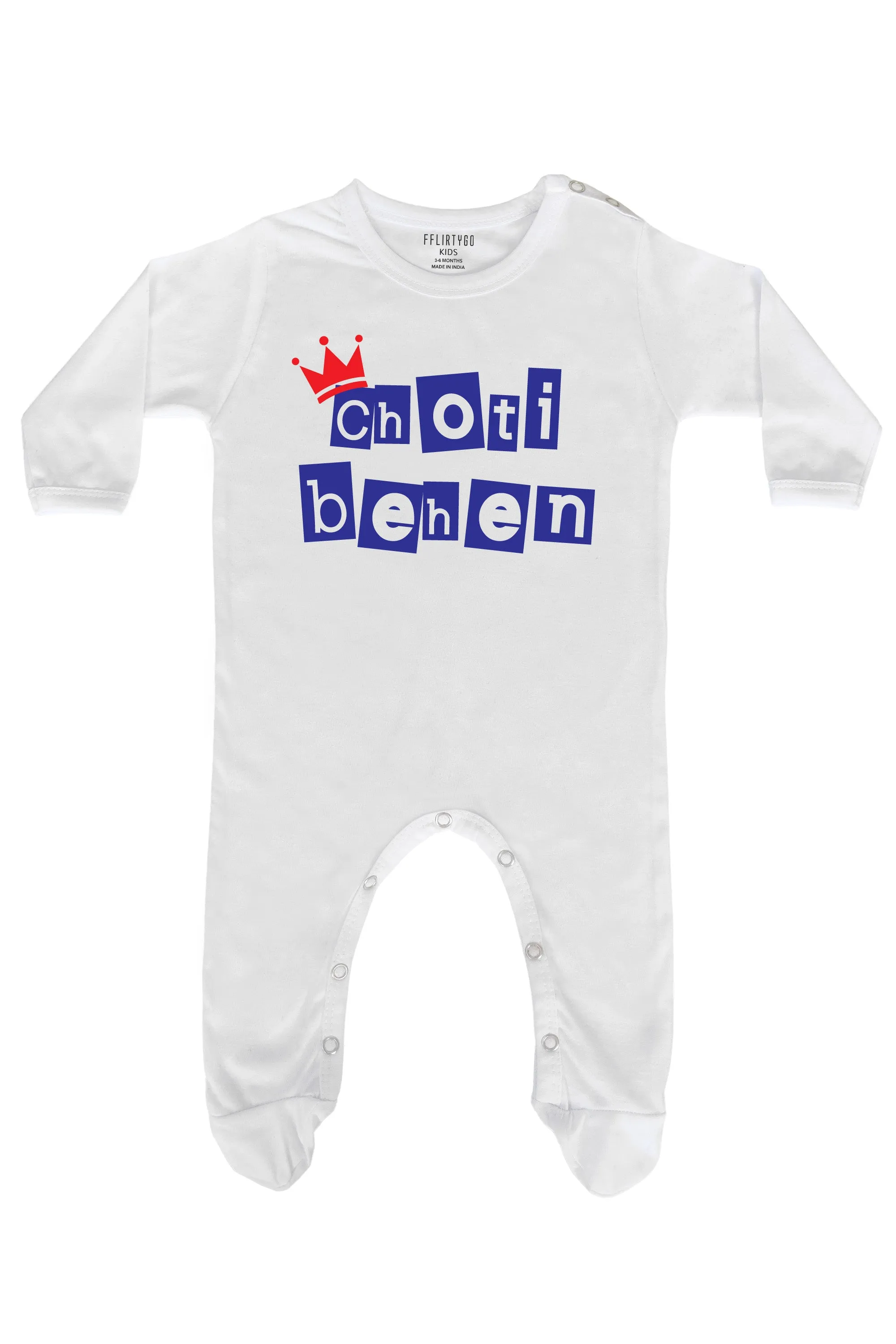 Choti Behen in Box Design Baby Romper | Onesies