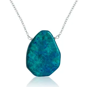 Chrysocolla Crystal Necklace for Curiosity