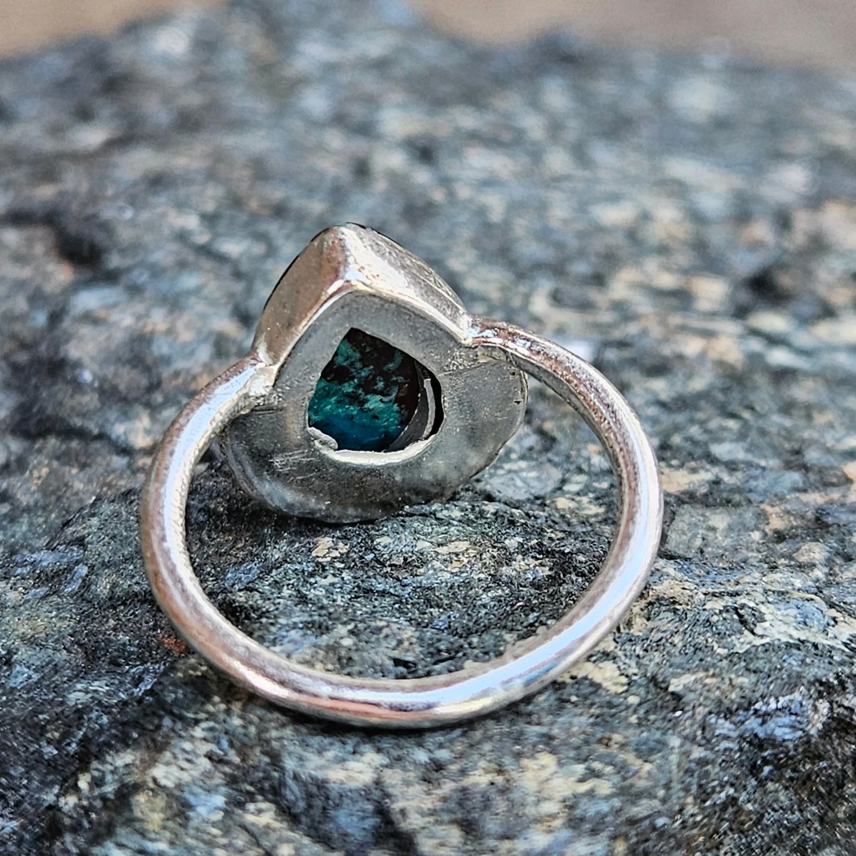 Chrysocolla Earth Goddess Ring