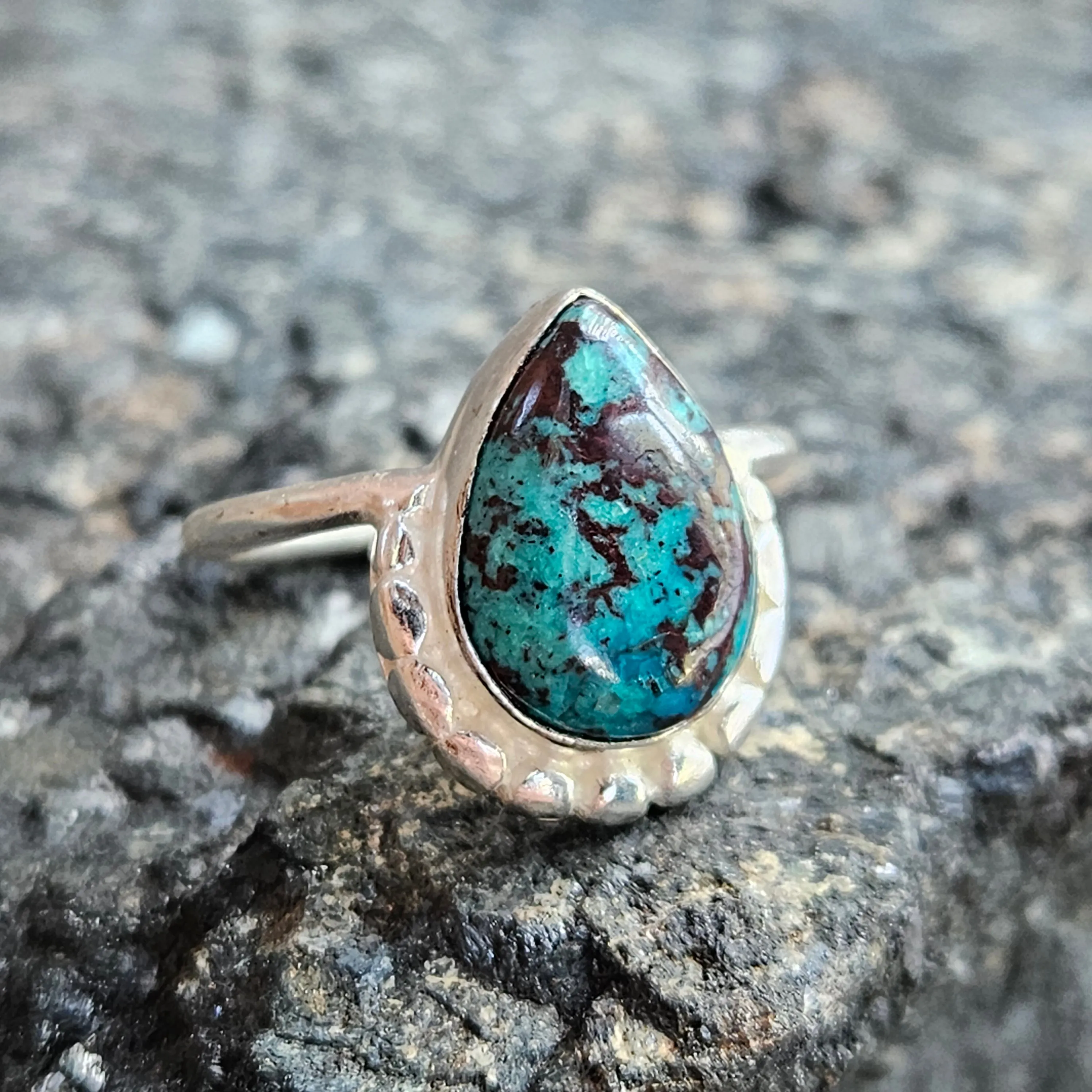 Chrysocolla Earth Goddess Ring