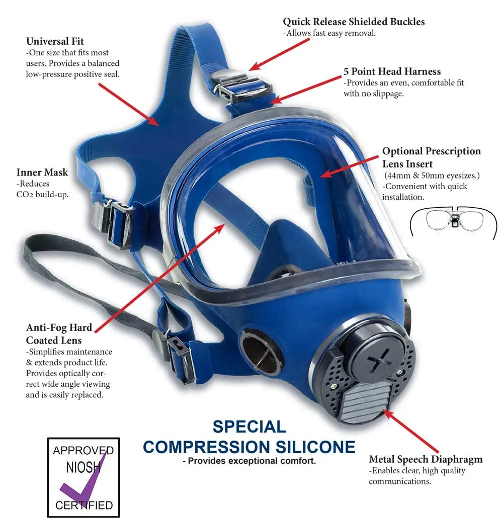 COMFORT AIR FULL MASK RESPIRATOR - Series 130M FULL FACEPIECE