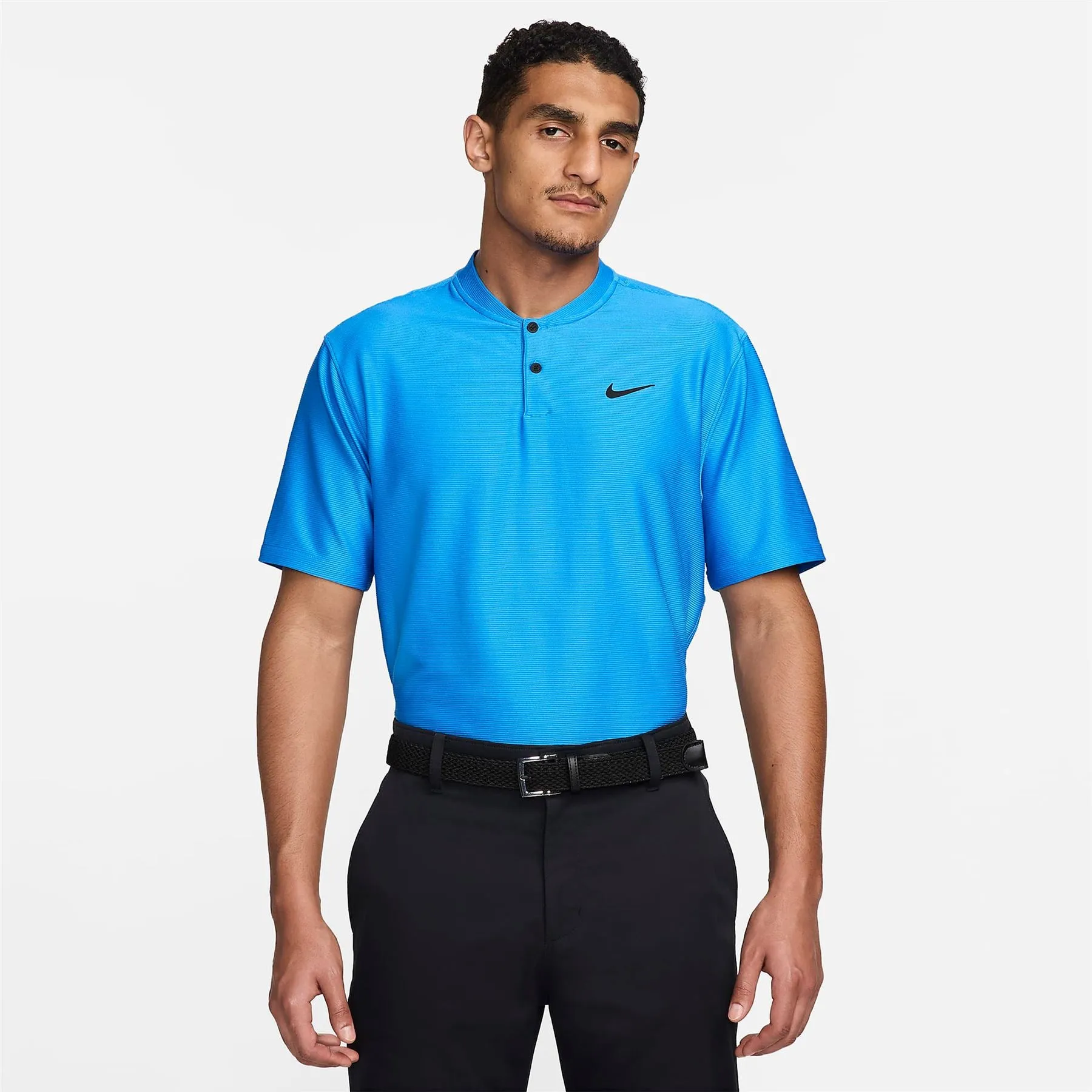 Dri-FIT Tour Texture Stripe Polo Photo Blue - SU24