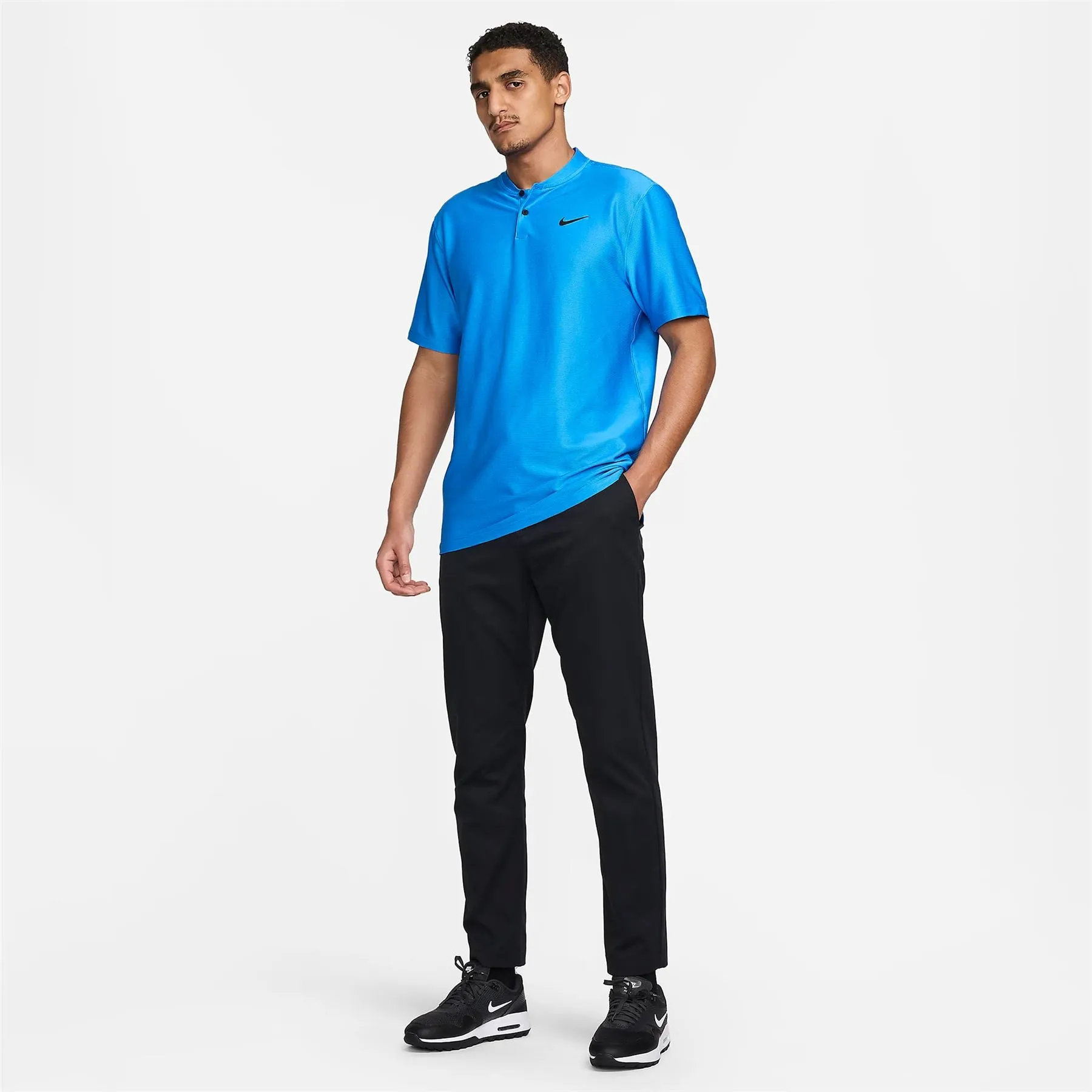 Dri-FIT Tour Texture Stripe Polo Photo Blue - SU24