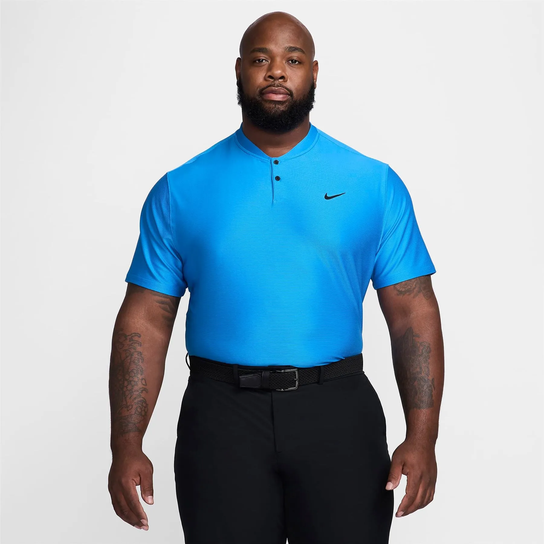 Dri-FIT Tour Texture Stripe Polo Photo Blue - SU24