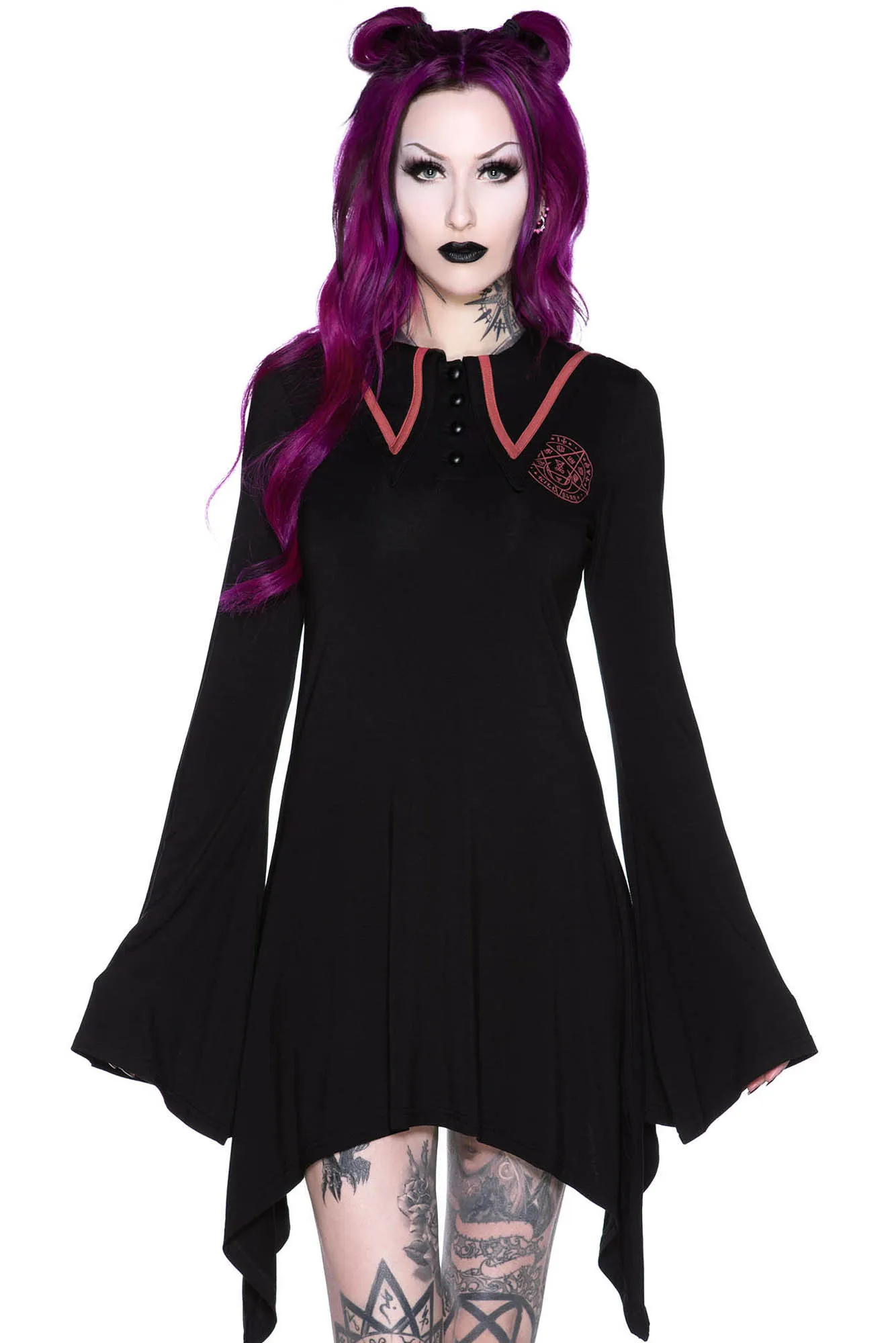 En-Crypted Collar Dress Resurrect