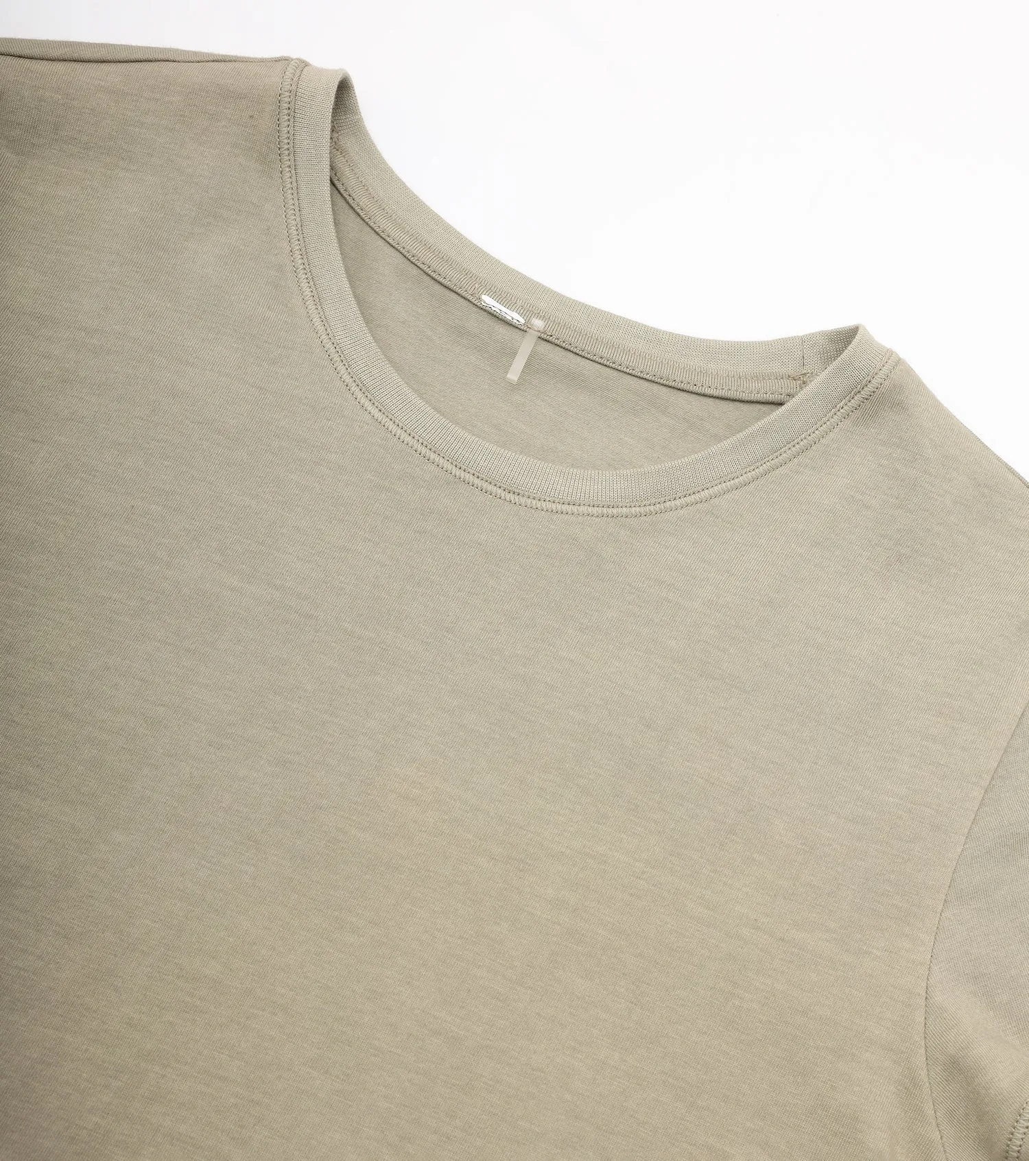 Enamor E305 High Low Tee Crew Neck Basic Stretch Cotton Tee