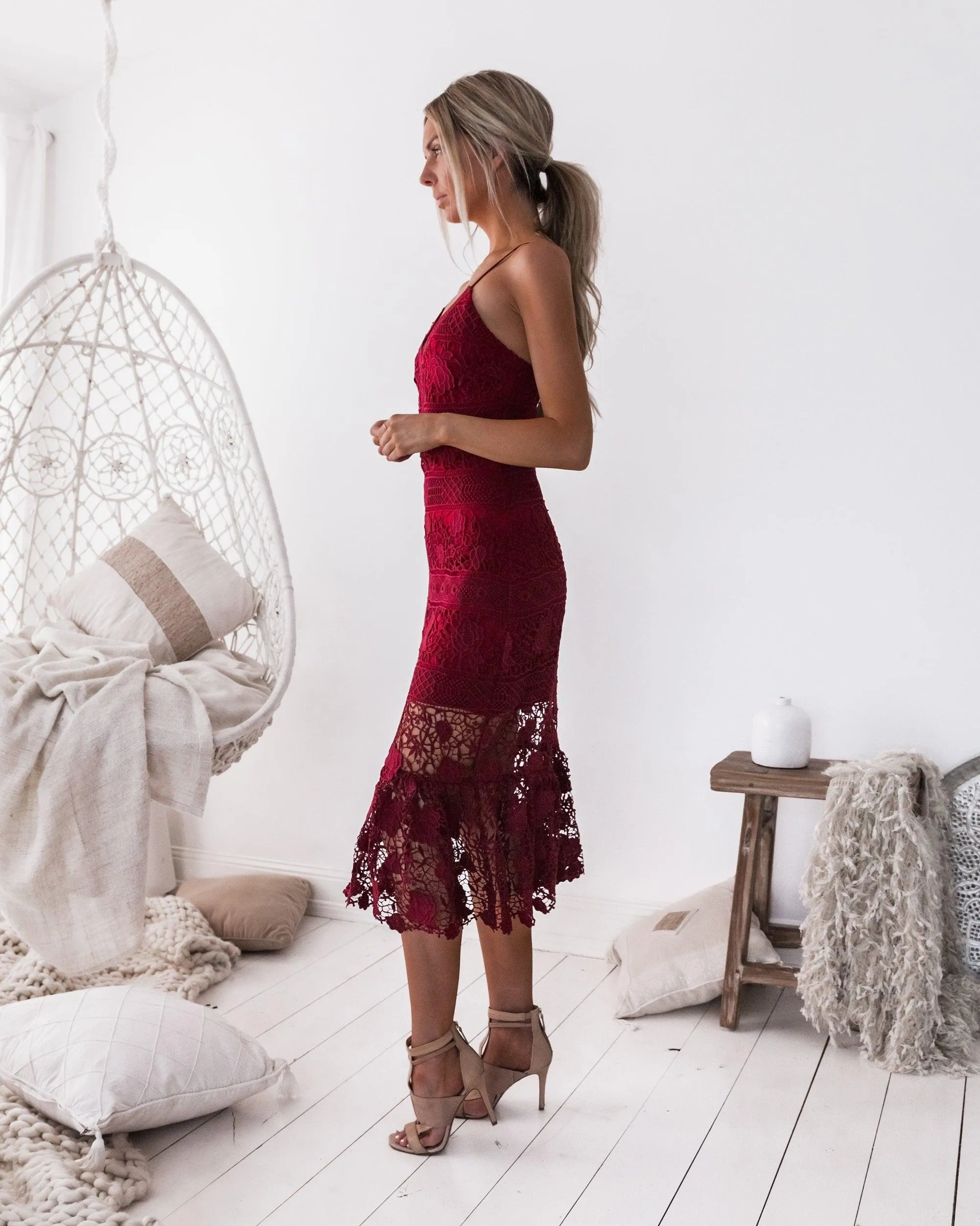 Estelle Dress - Wine