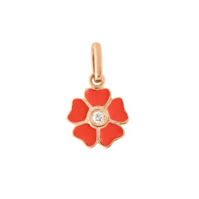 Flower Coral diamond pendant, Rose Gold