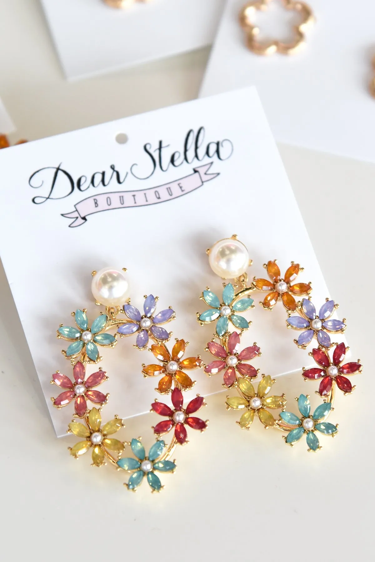 FLOWER MARQUISE EARRINGS