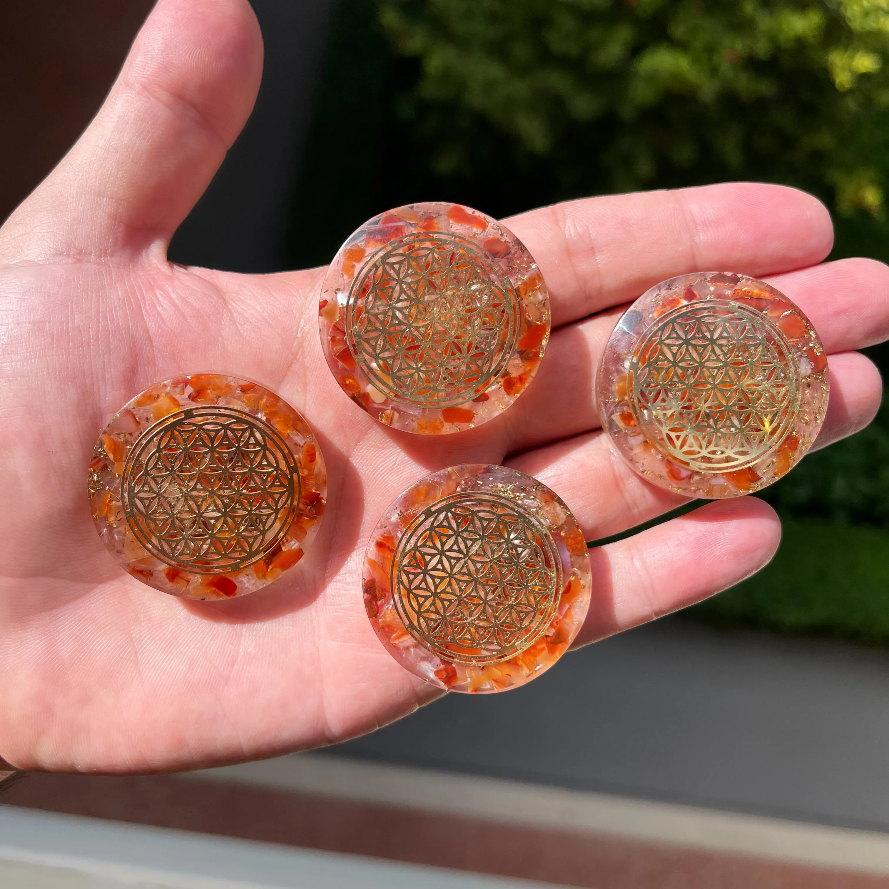 Flower of Life Orgonite Disc