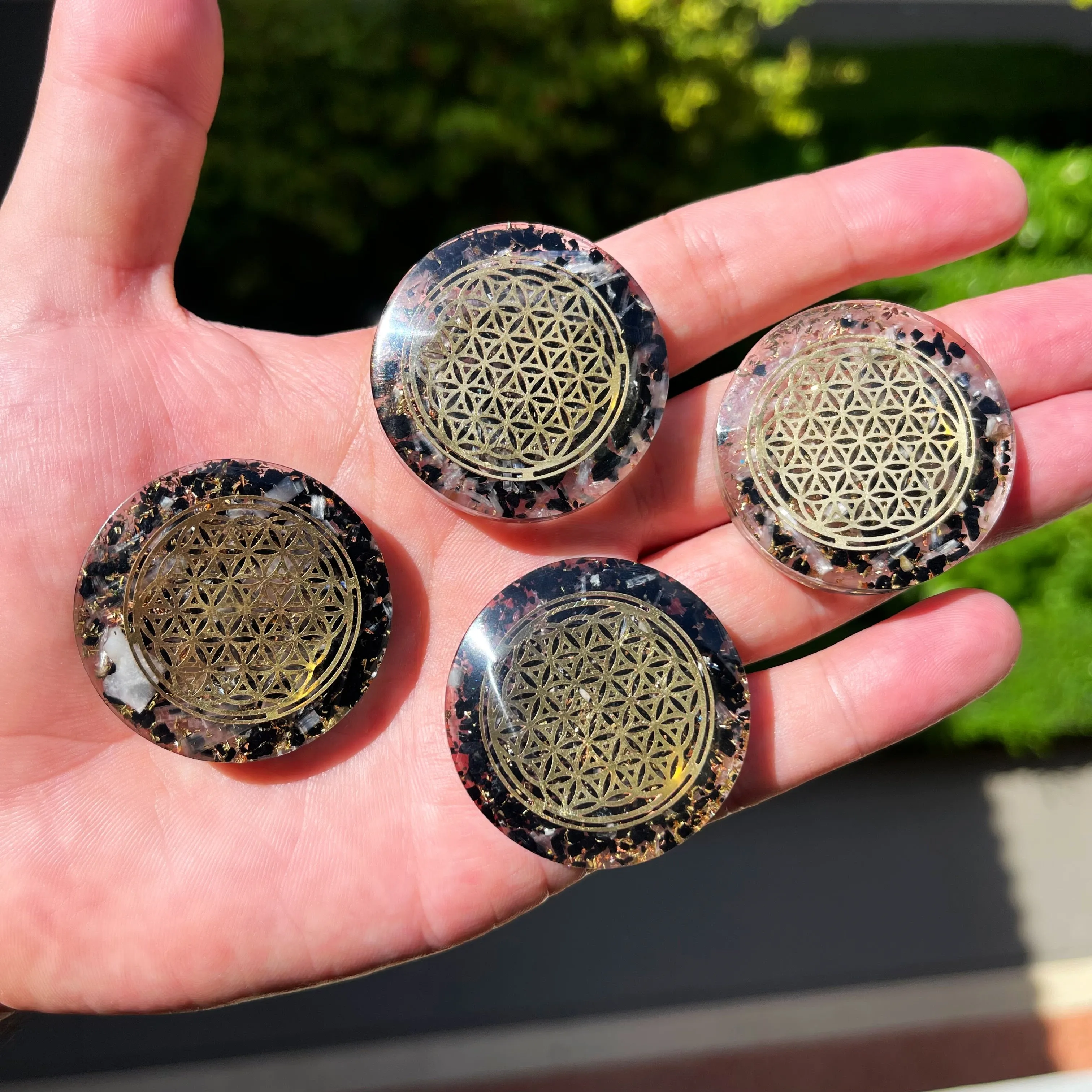 Flower of Life Orgonite Disc