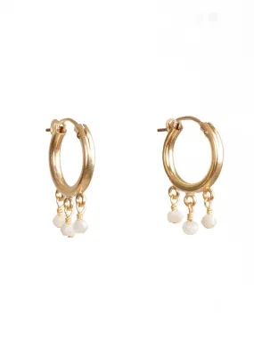 Fringe Hoop Pearl Earring