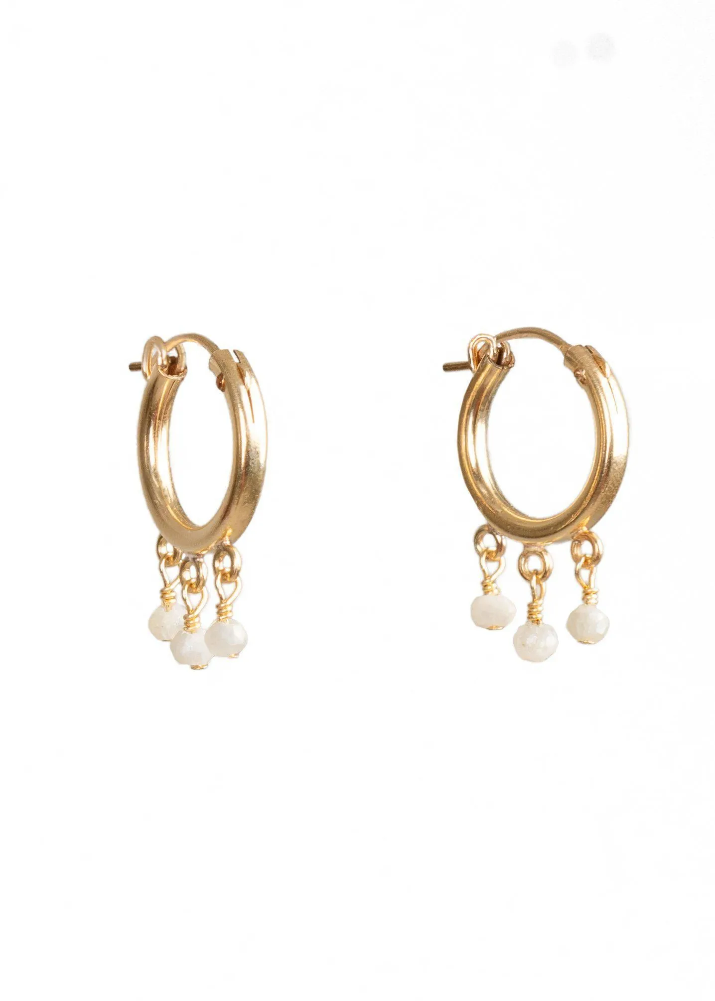 Fringe Hoop Pearl Earring