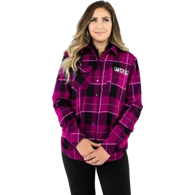 FXR Women's Timber Insulated Flannel Jacket Berry/Black