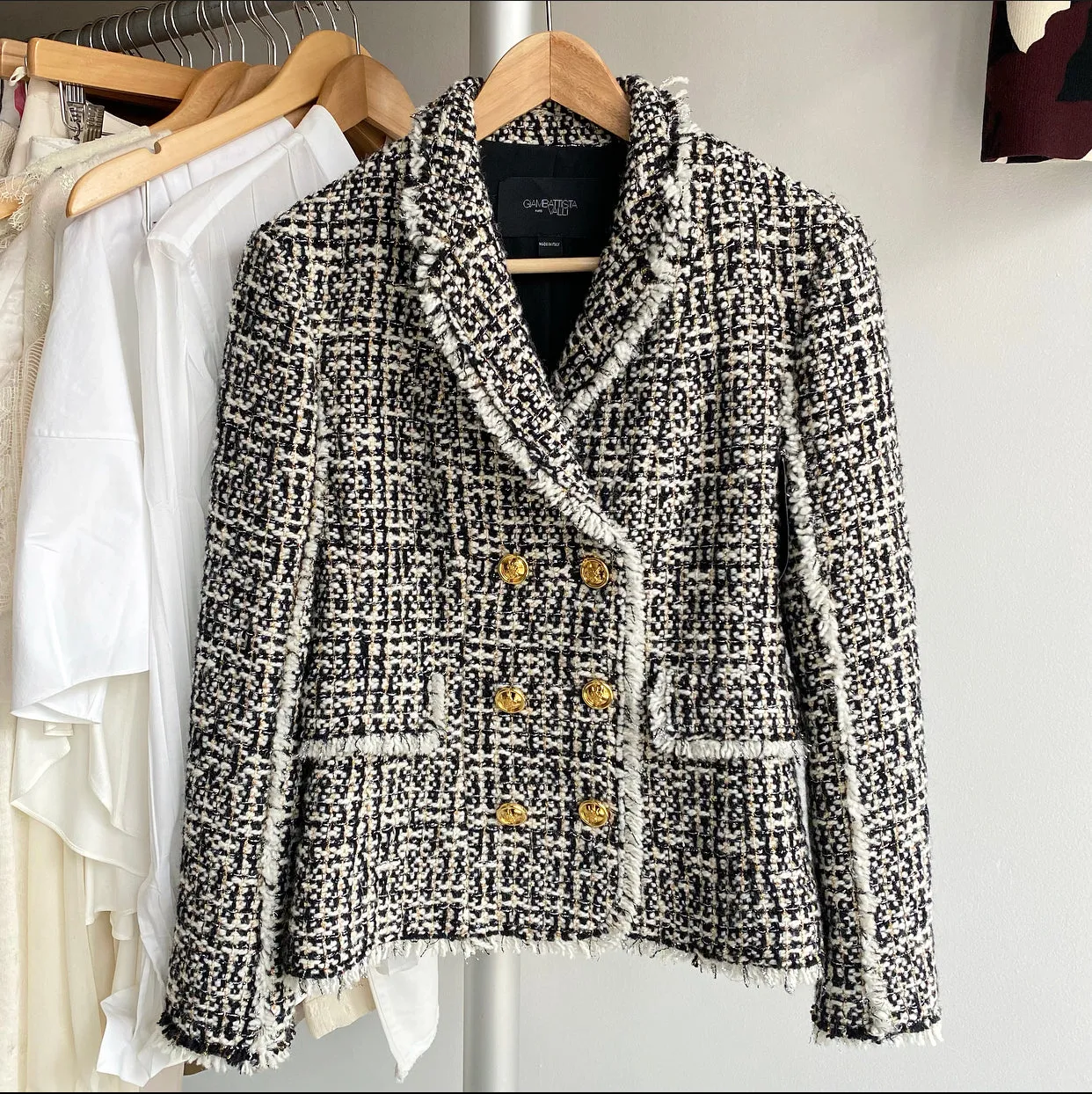 Giambattista Valli Black and Ivory Tweed Jacket - IT42 / XS